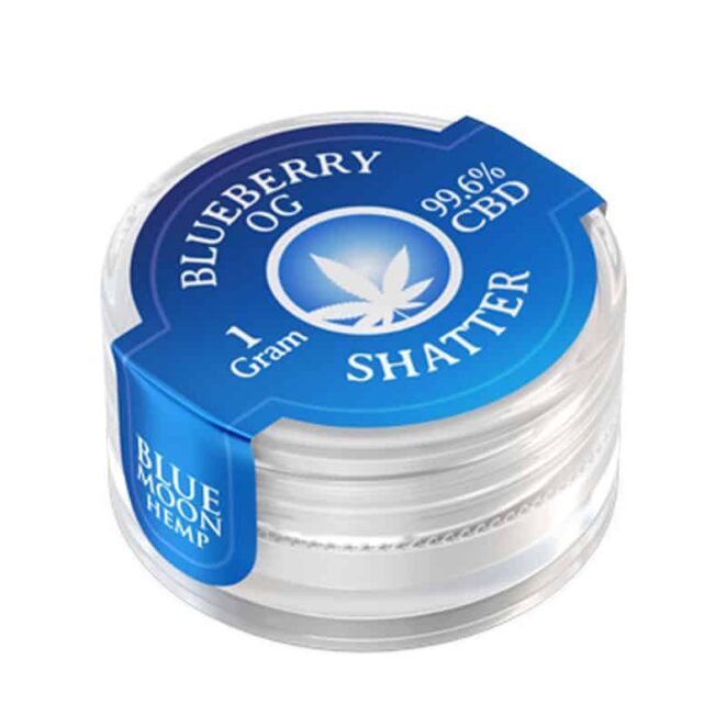 Blue Moon Hemp Blueberry OG CBD Shatter